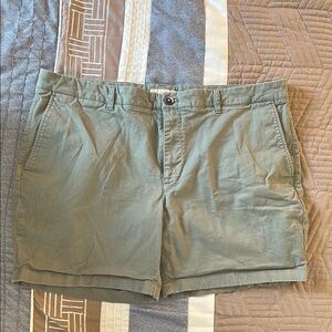 Hawker Rye Green Flat Front Chino Shorts